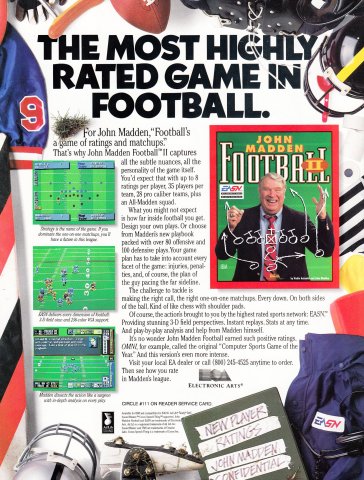 John Madden Football II (August, 1992)