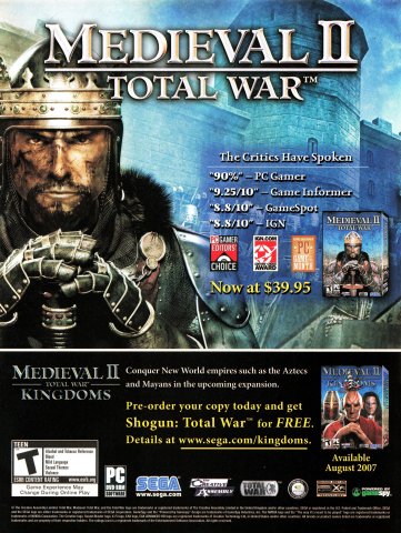 Medieval II: Total War, Medieval II: Total War Kingdoms (July 2007)