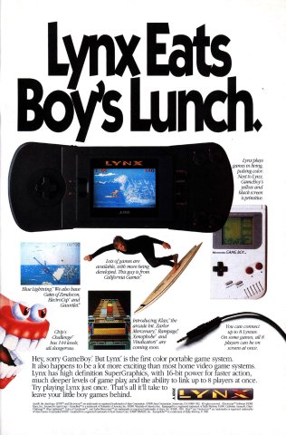 Atari Lynx Hardware (April 1991)