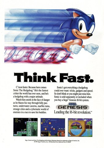 Sonic the Hedgehog (October 1991)