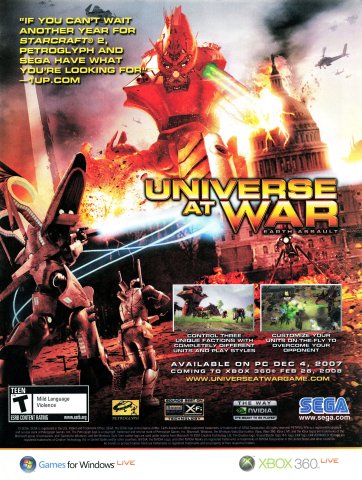 Universe at War: Earth Assault (December 2007)