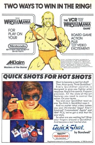 Quickshot Joysticks (March 1989)