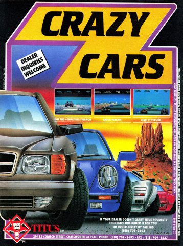Crazy Cars (Winter 1988)