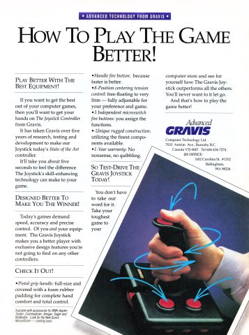 Gravis Joystick Controller (Winter 1988)
